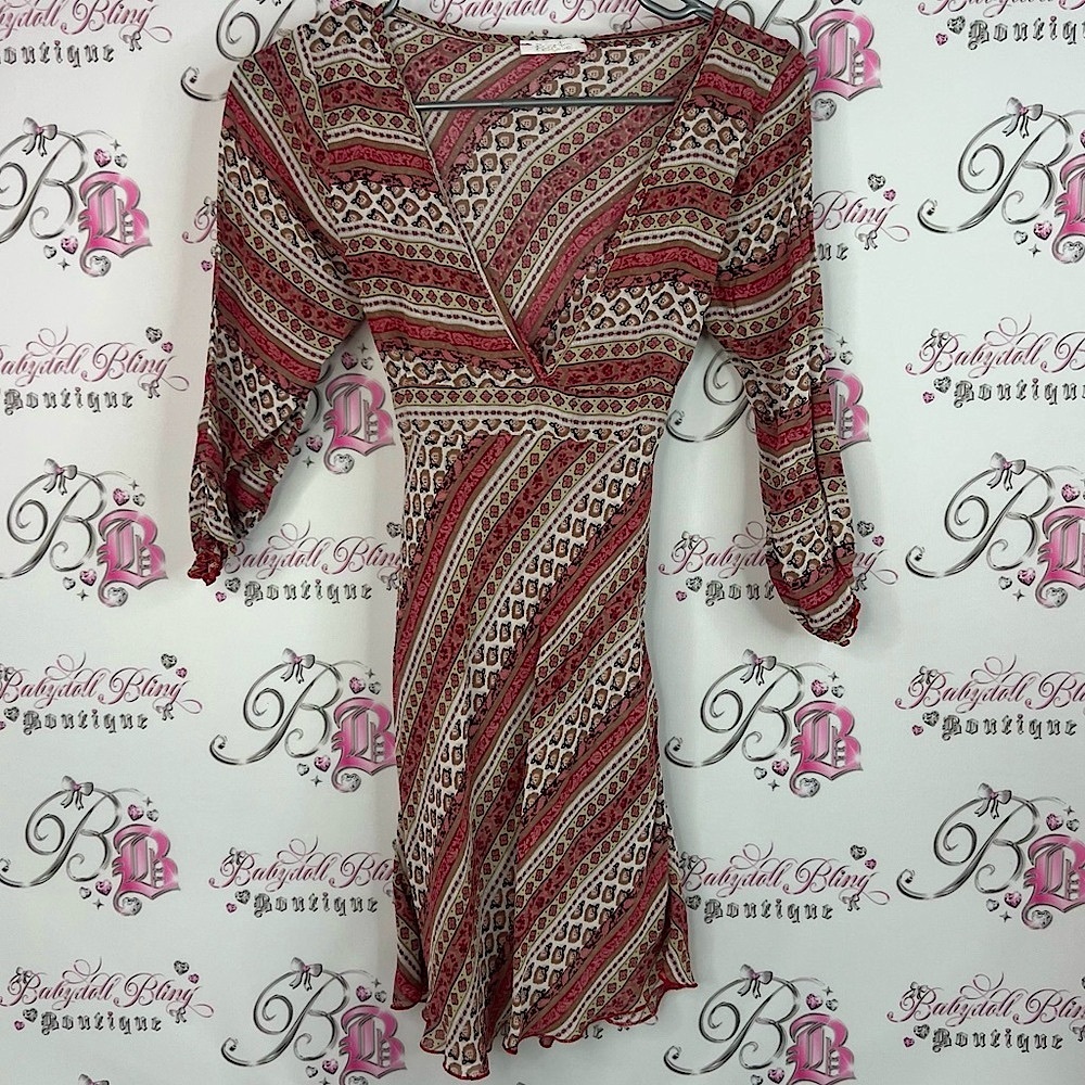 Paquita dress made in Italy paisley boho cute Multicolor Long Sleeve Dress